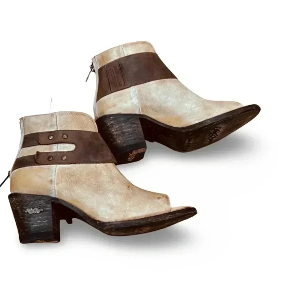 Miss Macie Distressed Leather Ankle Boots NWT - Picture 5 of 7